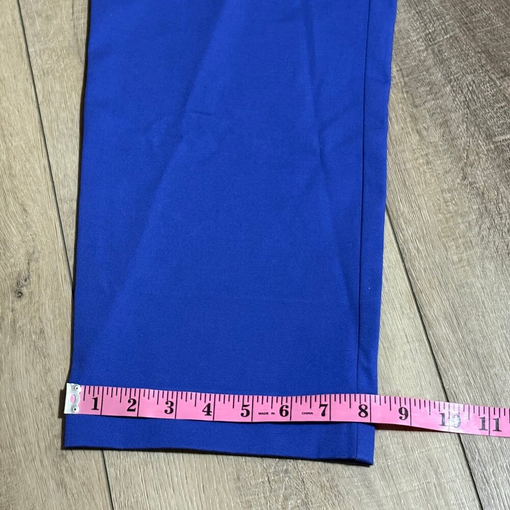 NWT LOFT Original Crop Chino Pants Size 14 Blue - Picture 10 of 11
